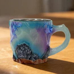 Insulated Coffee Mug with Geode Finish