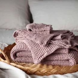 Vintage Rose 100% Cotton Waffle Towels